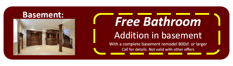 free bathroom in basement special