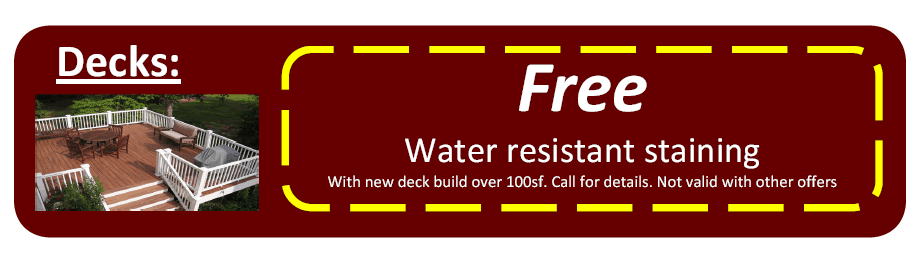 free water staining on deck special
