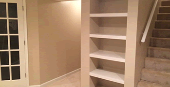 custom storage in basement